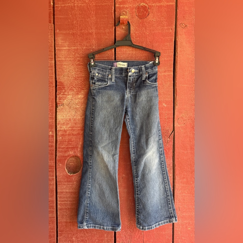 Wrangler Q-Baby Girl's Medium Blue Flare Jeans